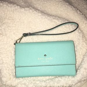 Turquoise Kate Spade Wallet, hardly used